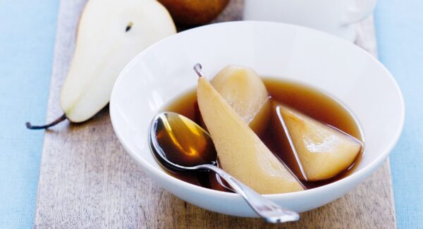 Mulled Tea Poached Pears recipe
